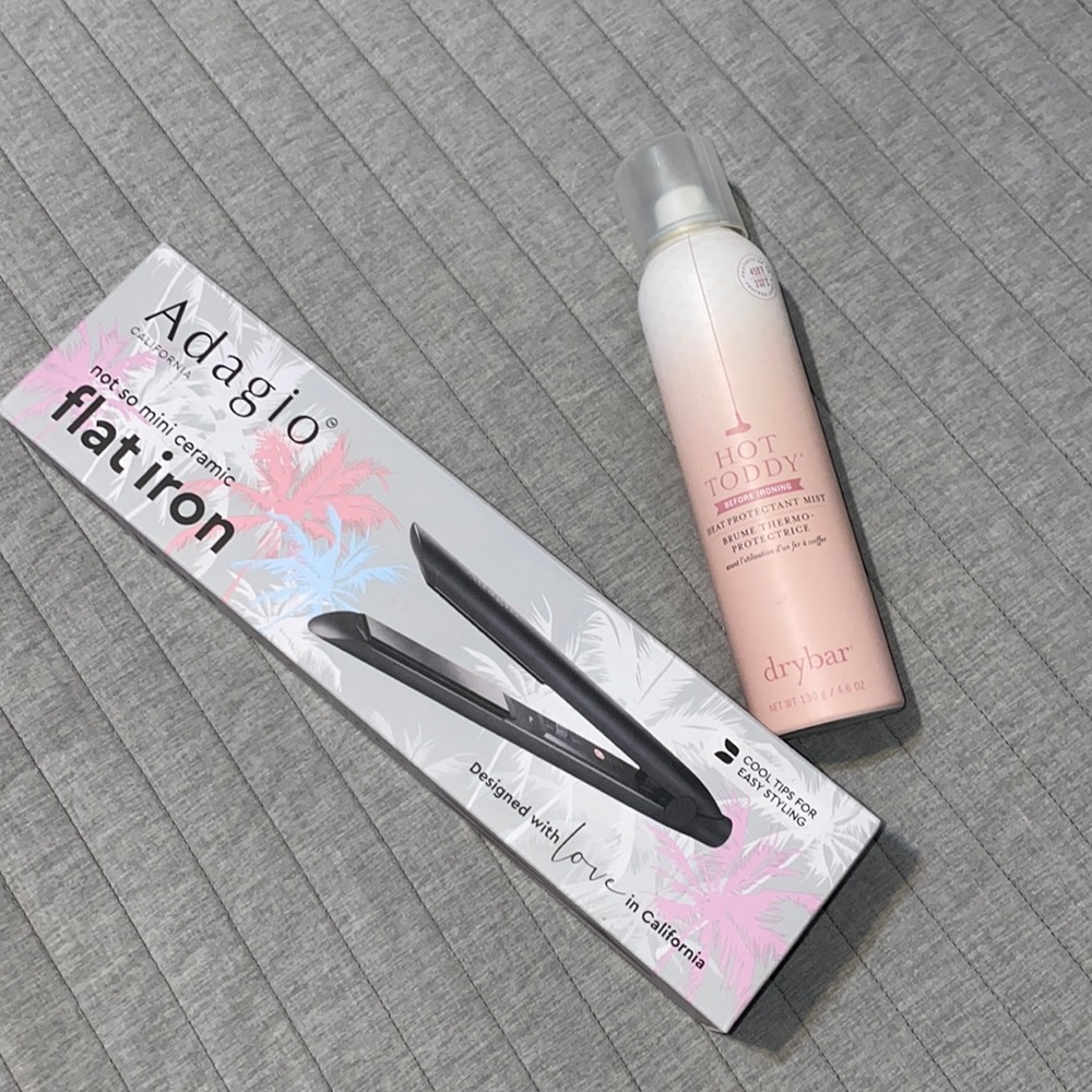 Adagio Flat iron/ heat protectant mist.